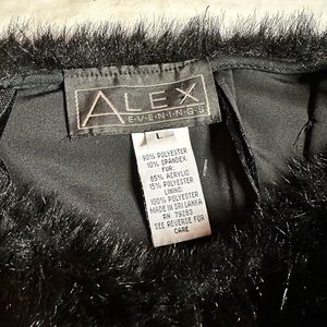 Vintage Velvet Corset Top Off the shoulder with fur